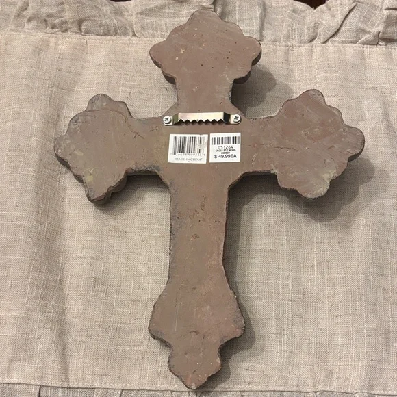 Ornate Gray Wall Cross Decor - Picture 2 of 4